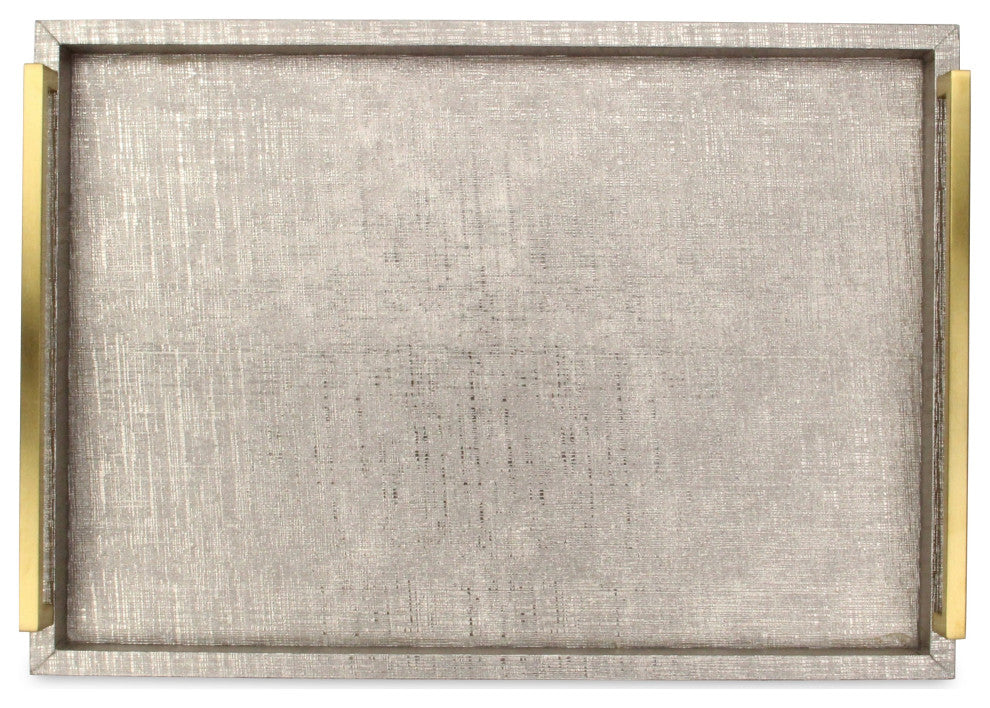 Lusan Vinyl Tray Set - Pewter Linen