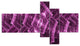 Purple Metal Protective Grids, Abstract Wall Art Canvas, 60"x32", 5 panels