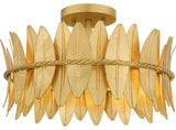Liza 3-Light Semi Flush Mount, Gold Leaf