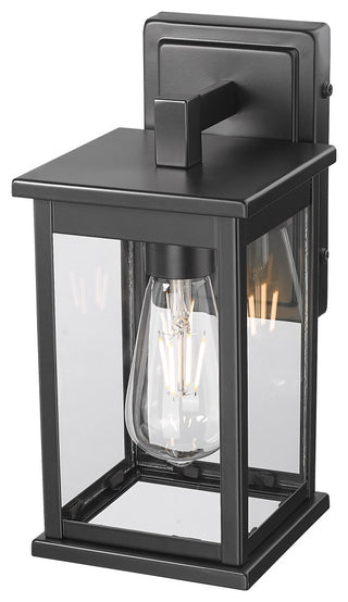 1 Light 7 in. Powder Coated Black Outdoor