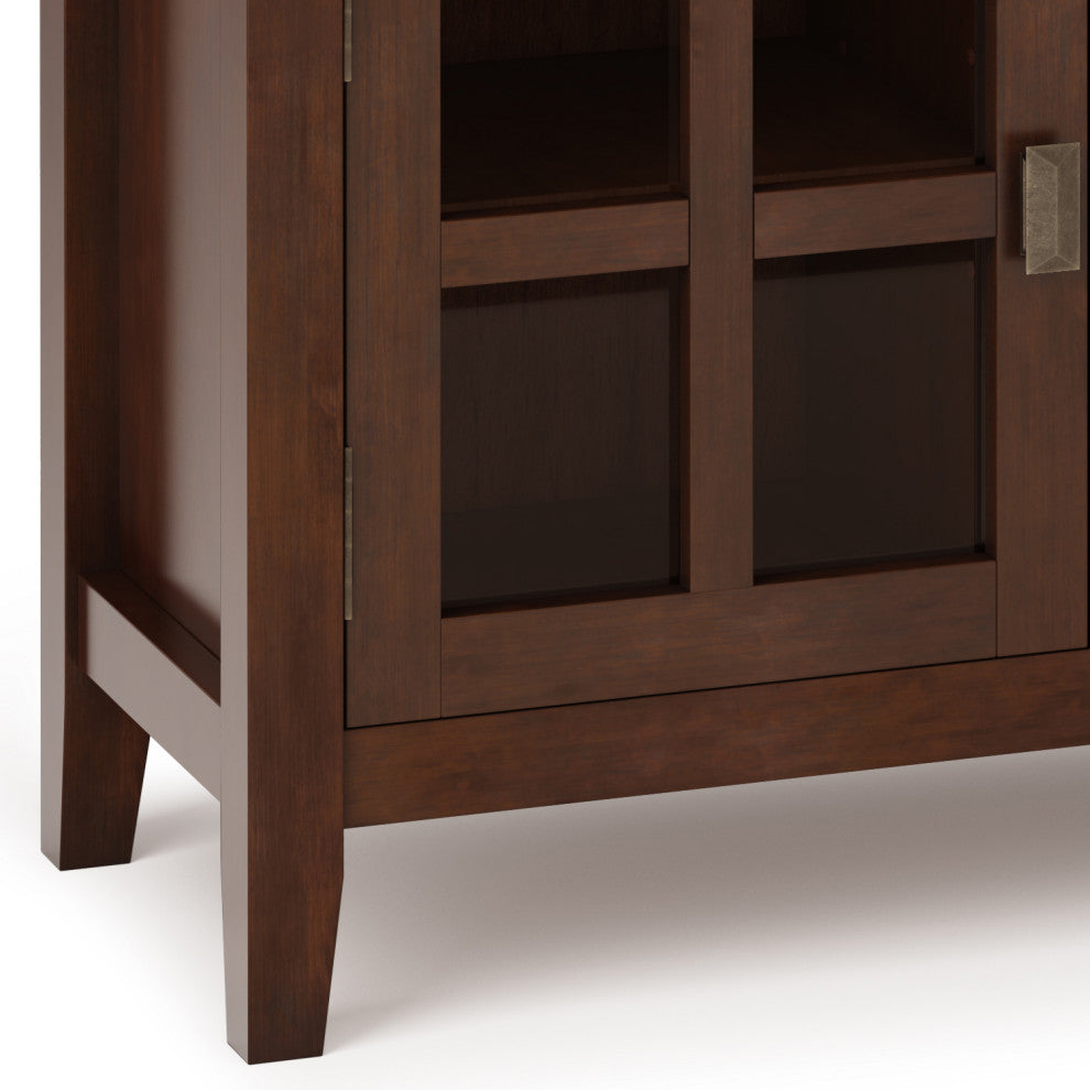Artisan Solid Wood TV Media Stand in Russet Brown For TVs up to 55"