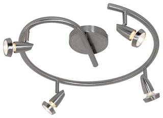 Mirage 4-Light Dimmable LED G Cluster Spot, Brushed Steel