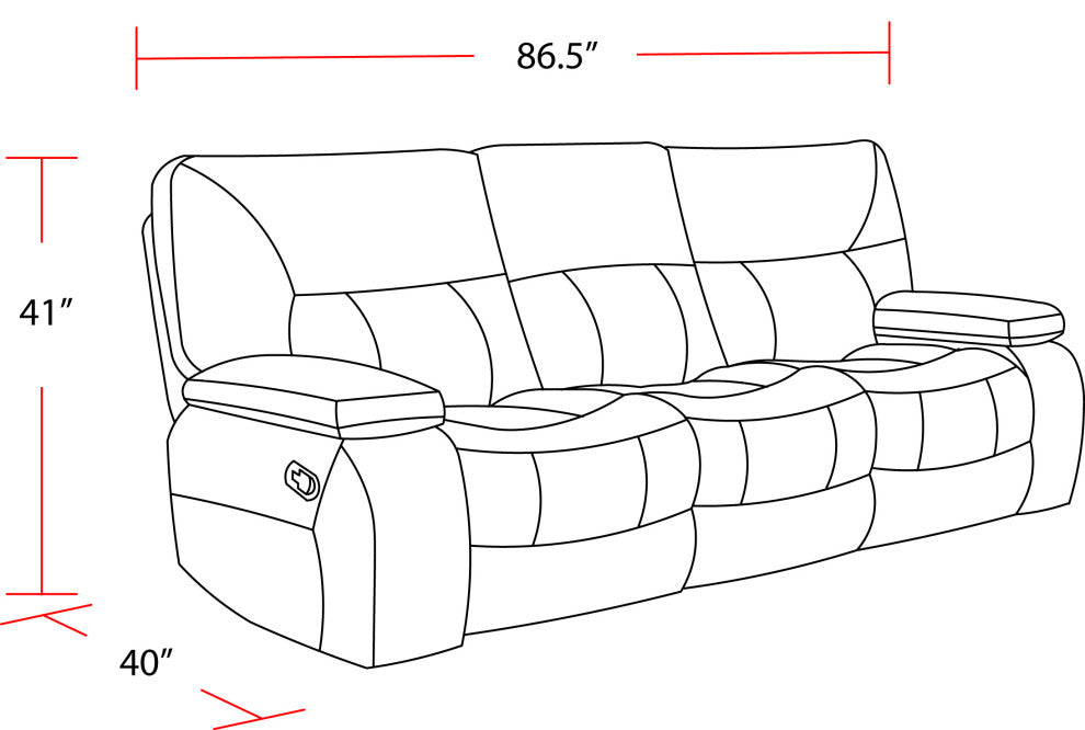 Chapman Kona Manual Reclining Sofa and Loveseat