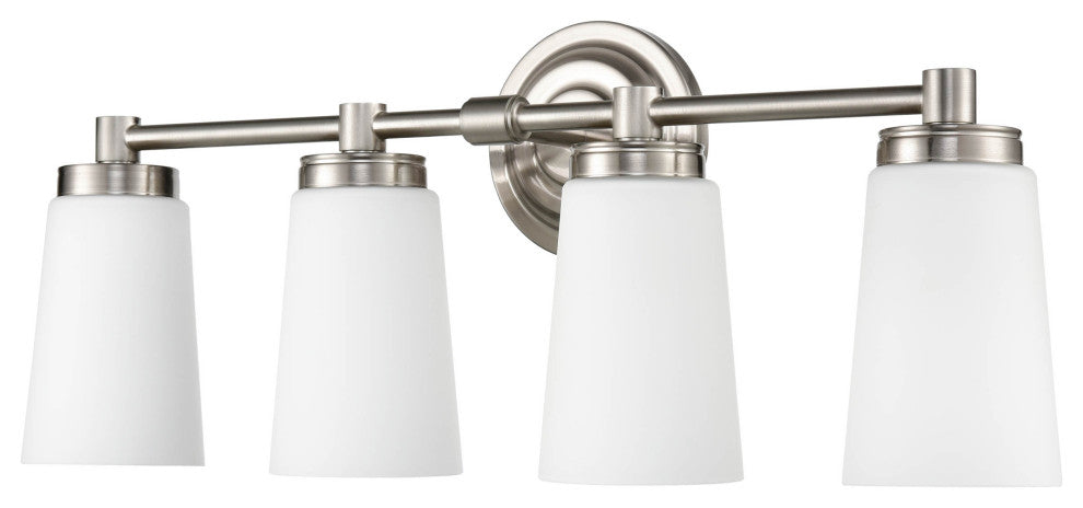 Sheffield Vanity Wall Sconce 4 Light, Brushed Nickel