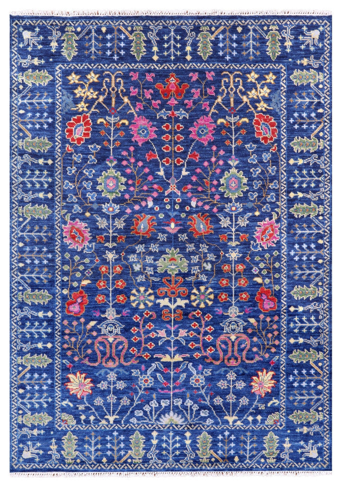 Hand Knotted Turkish Oushak Rug 6' 2" X 8' 9" - Q15942