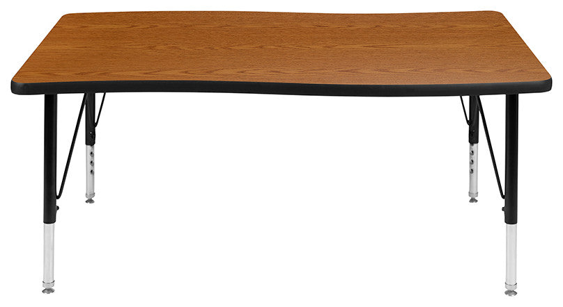 28"W x 48"L Oak Activity Table