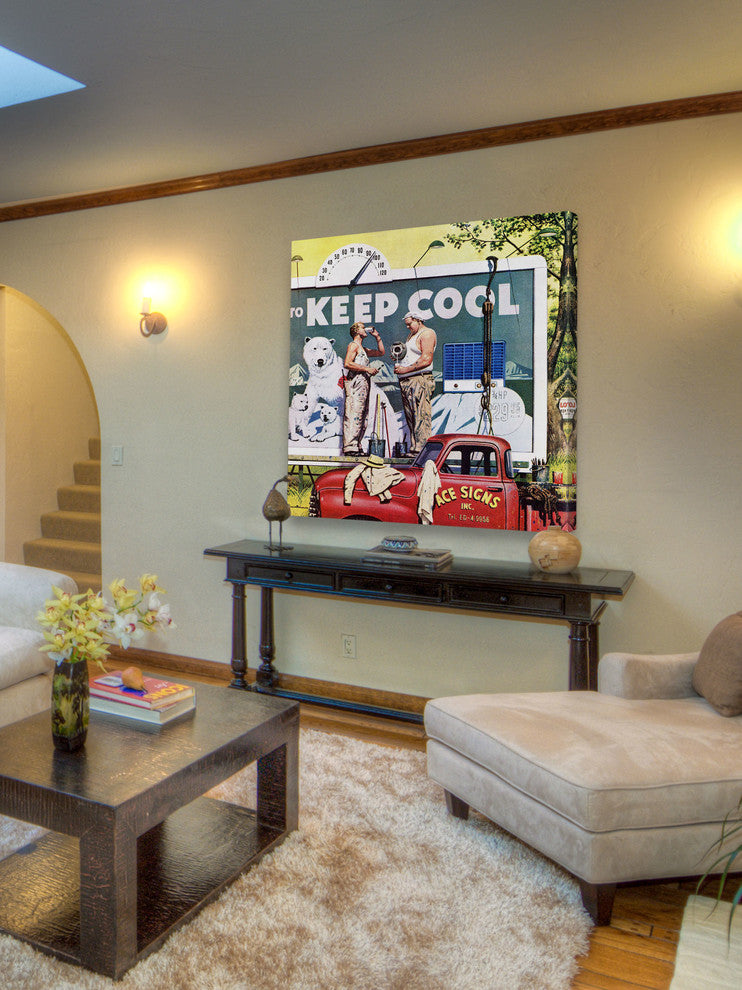 "Billboard Painters" Painting Print on Canvas by Stevan Dohanos