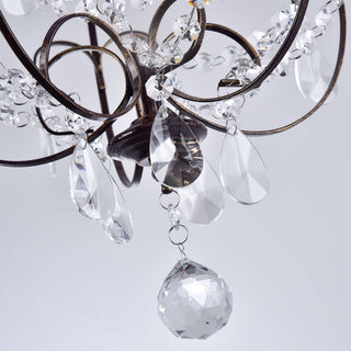Angela Brushed Oak 1-light Teardrop Chandelier