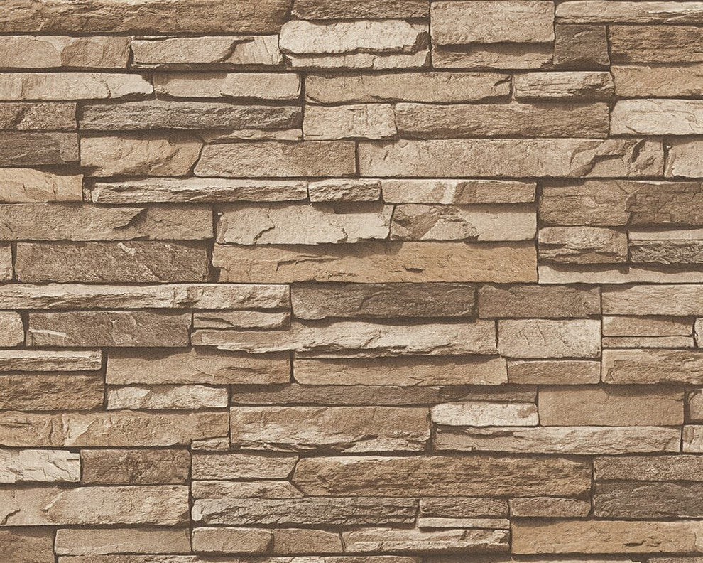 Dekora Natur 6, Naturally Multifaceted Beige, Brown Wallpaper Roll