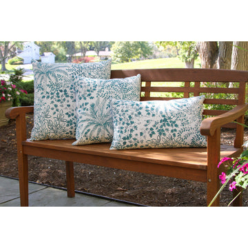 Kimberly Ann Indoor/Outdoor Throw Pillow, Set of 2, Tropical Jade, 12" X 20"