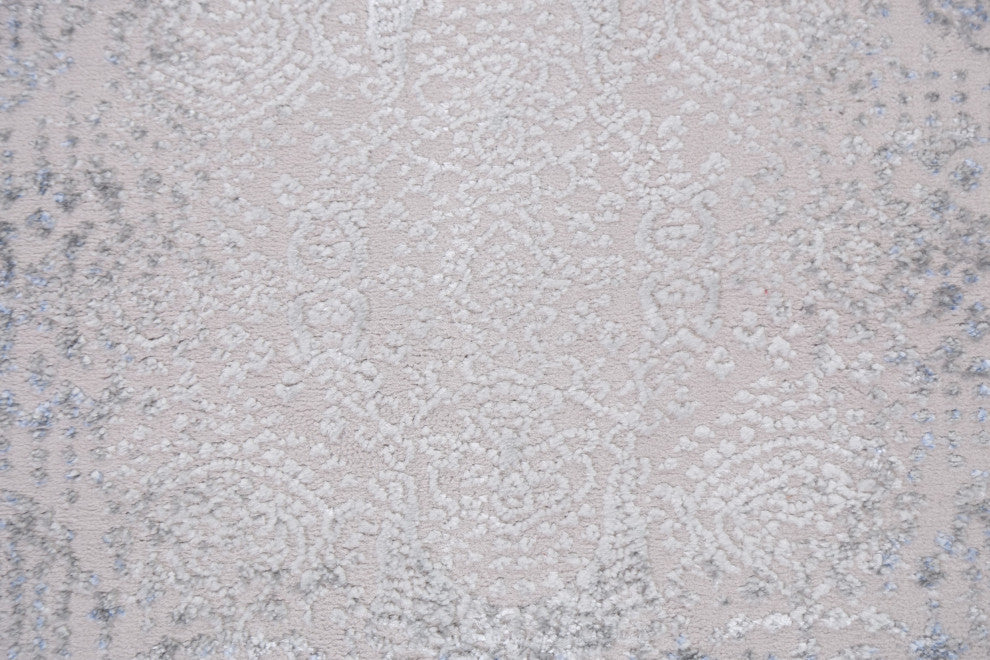 Geometric Damask Turkish Transitional Oriental Rug Home Decor Carpet 3x8