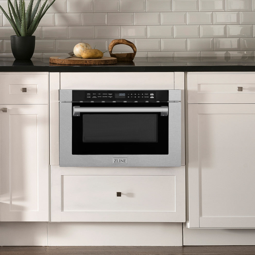 24" Built-in Microwave Drawer in Fingerprint Resistant  Stainless Steel