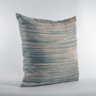 Plutus Blue Shower Stripe Luxury Throw Pillow, 24"x24"
