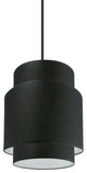 Priya Incandescent Pendant, Matte Black with Black Shade