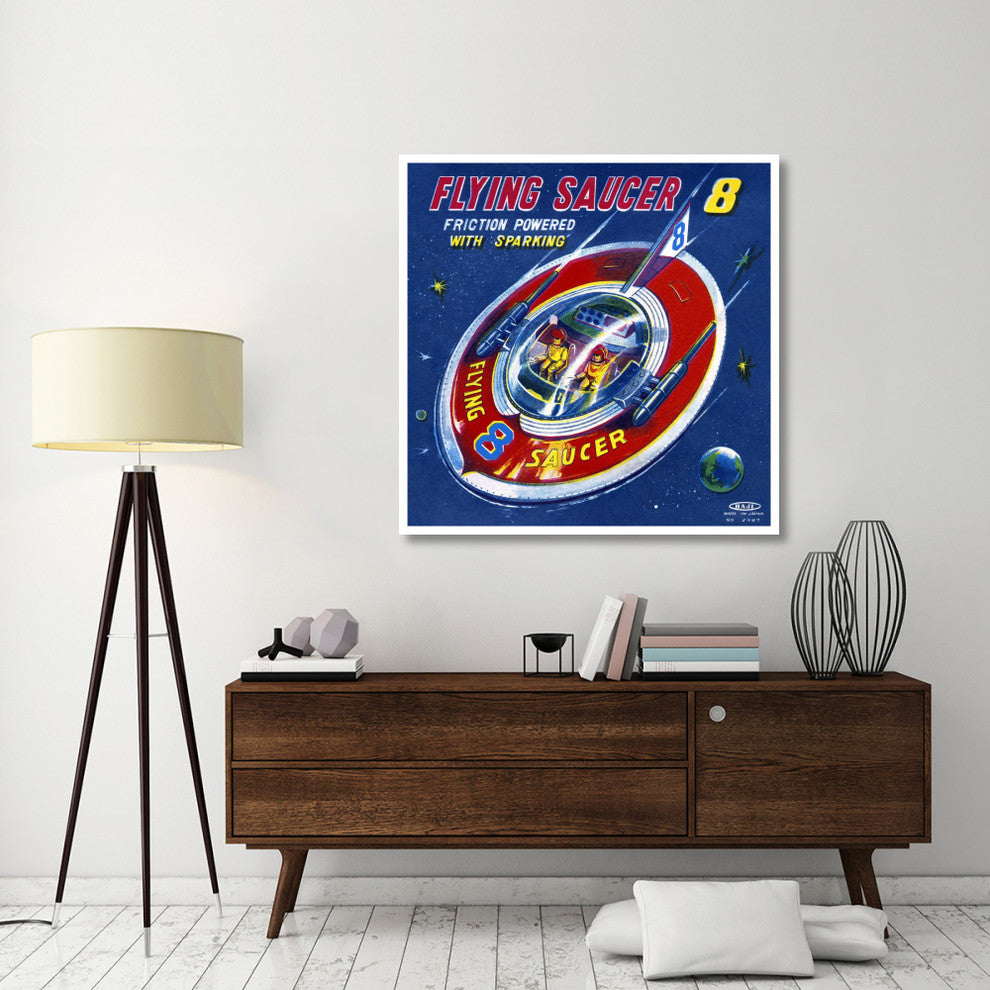 "Flying Saucer 8" Digital Paper Print by Retrorocket, 46"x46"