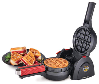 03512 Stuffler Stuffed Waffle Maker, Belgian, Large, Black, Stuffed Waffle Maker