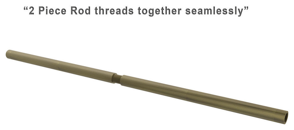 60" Shower Curtain Rod, Antique Brass