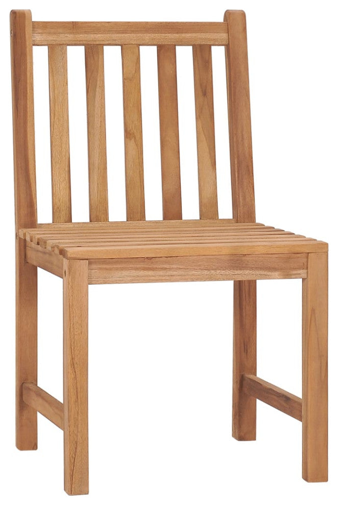 vidaXL 2x Solid Teak Wood Patio Chairs with Cushions Garden Lounge Seating