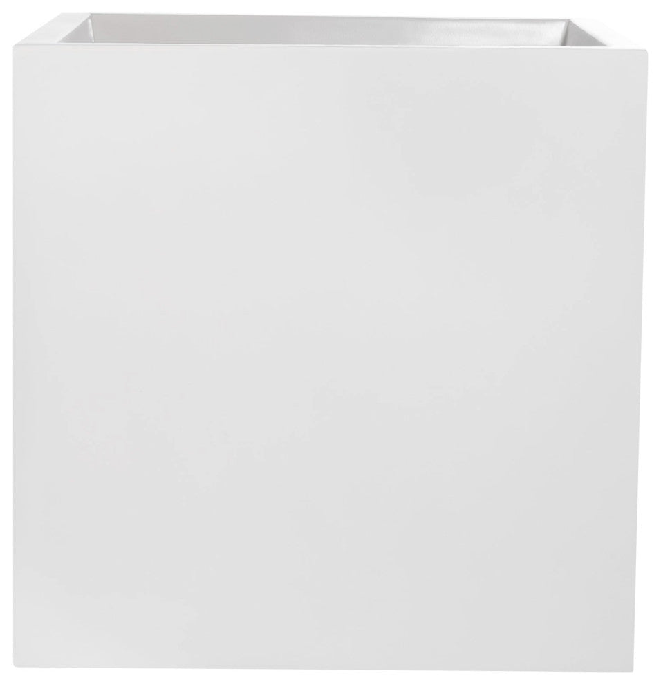 Dixon Square Cube Planter Box, White, 12"x12"x12"