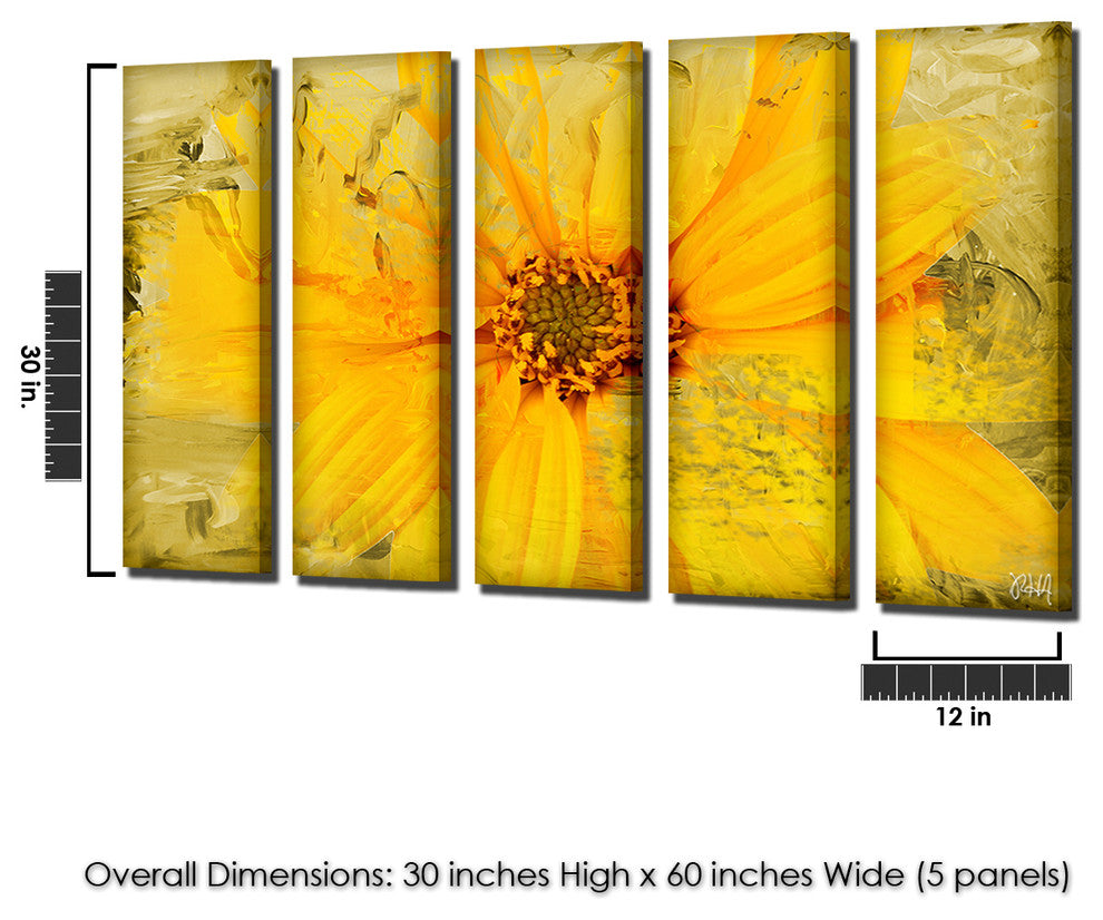 Painted Petals XXXVI Canvas Art, 5-Piece Set