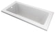 CHI White Acrylic Extra Deep Drop-In Bathtub End Drain by Valley Acrylic, White,