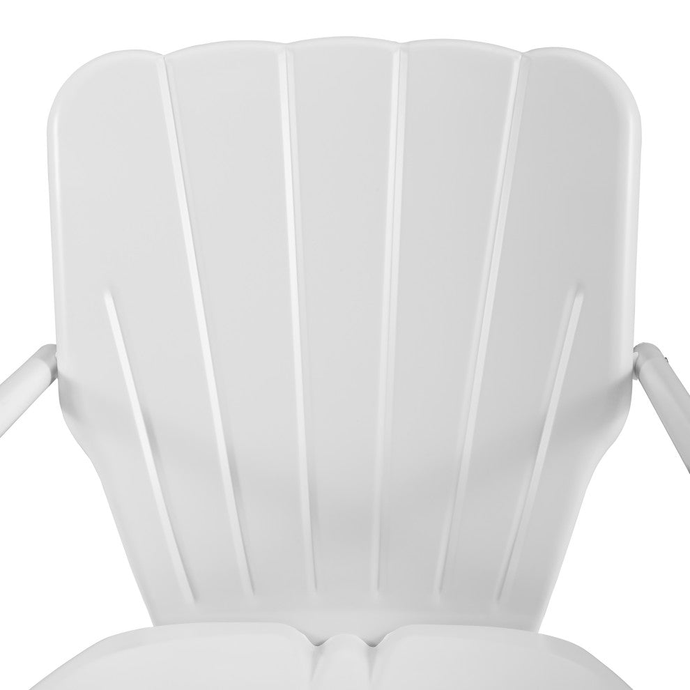 Ridgeland 5-Piece Outdoor Dining Set, White Gloss