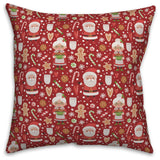 Mr and Mrs Claus 18"x18" Throw Pillow Cover