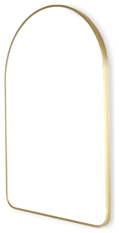 36"x24" Arch Gold Wall Mirror