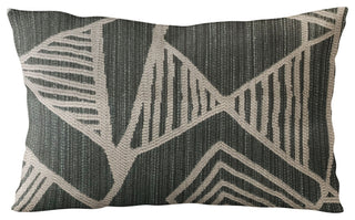 Plutus Gray Sketch Abstract Luxury Throw Pillow, 18"x18"
