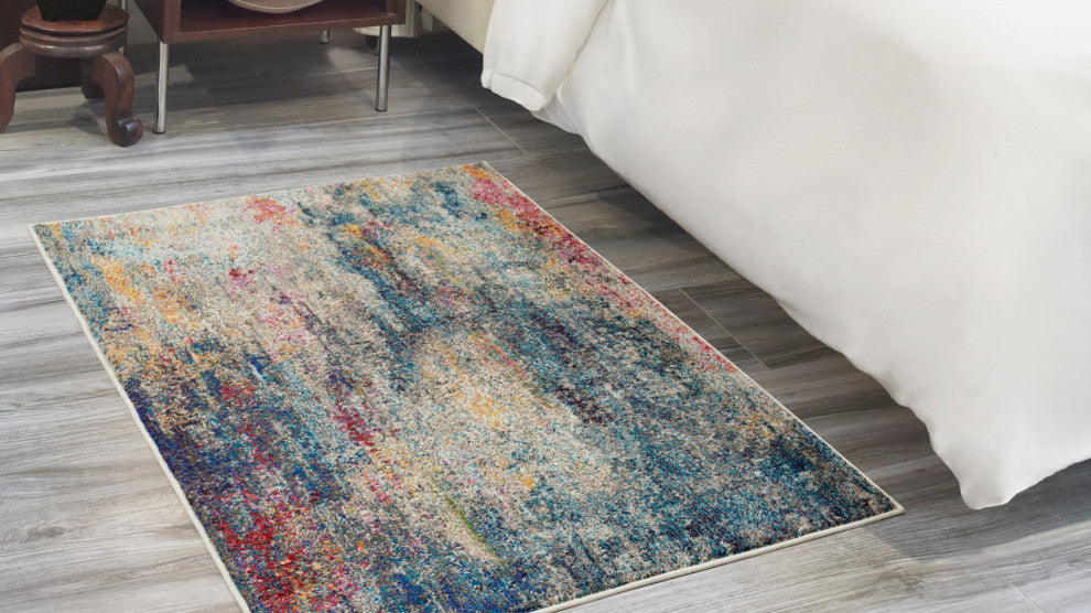 Nourison Celestial 3' x 5' Multicolor Modern Indoor Area Rug