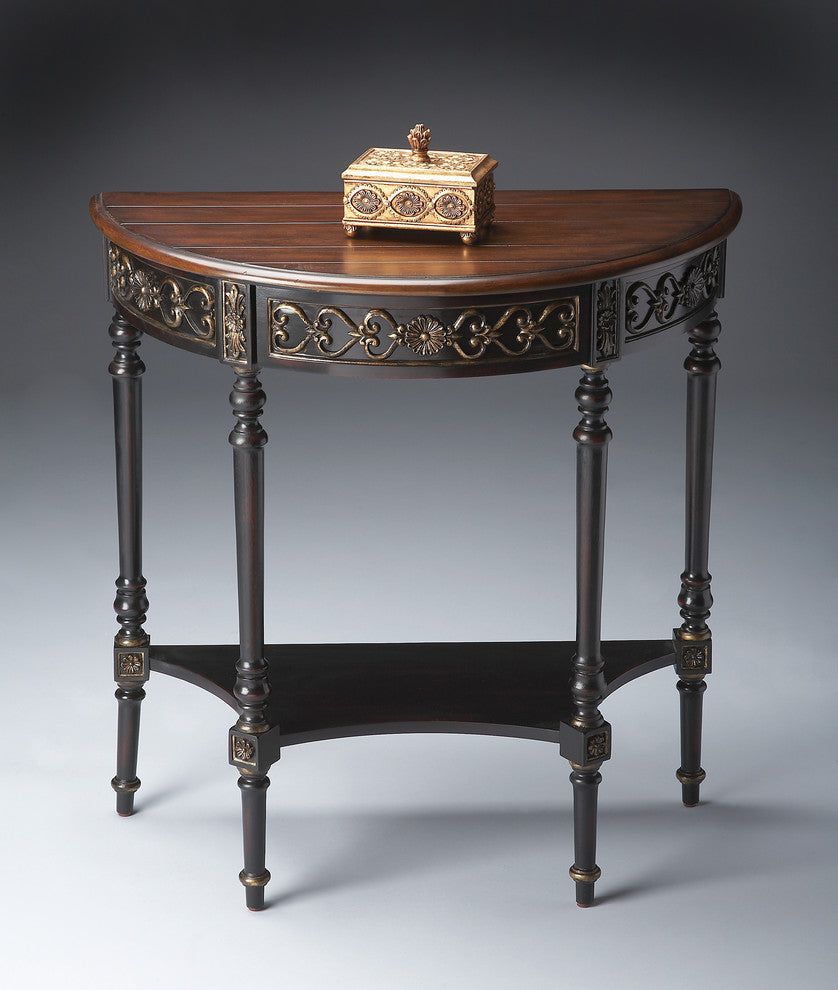 Butler Danelle Caf" Nouveau Demilune Console Table