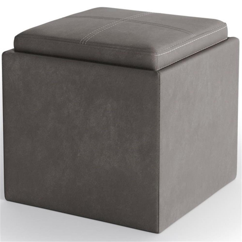Rockwood Cube Storage Ottoman With Tray