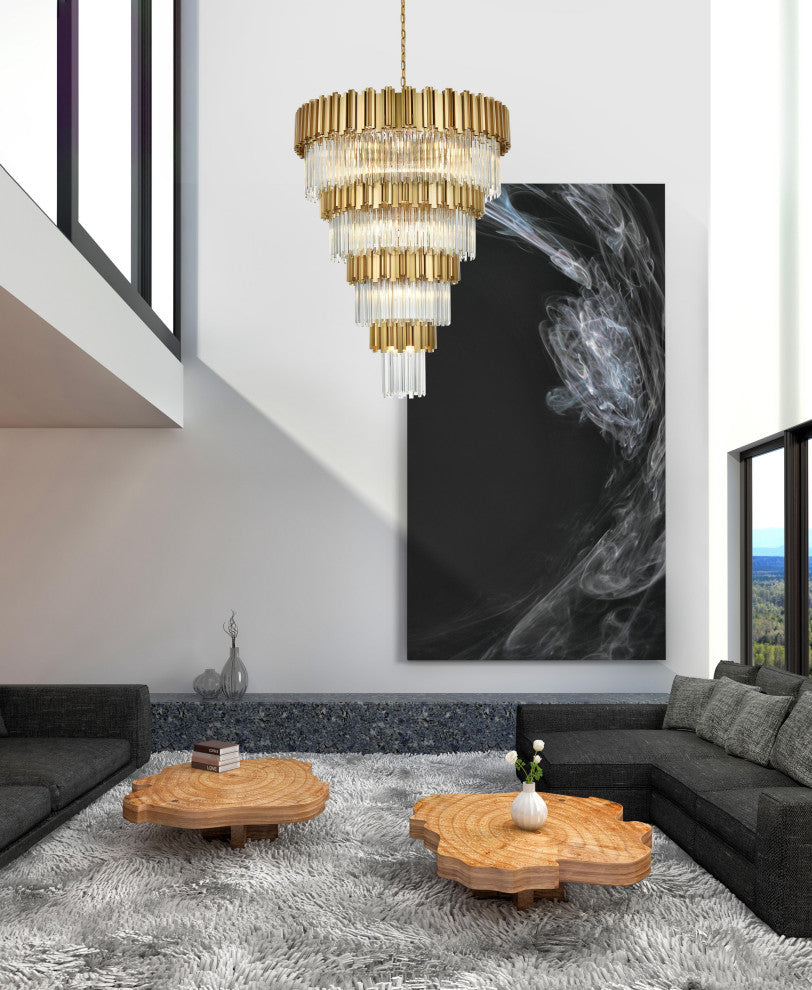 Home Living 40" Chandelier, Satin Gold