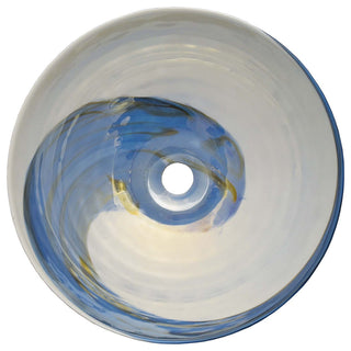 Roma Murano Glass Bathroom Sink, Marina
