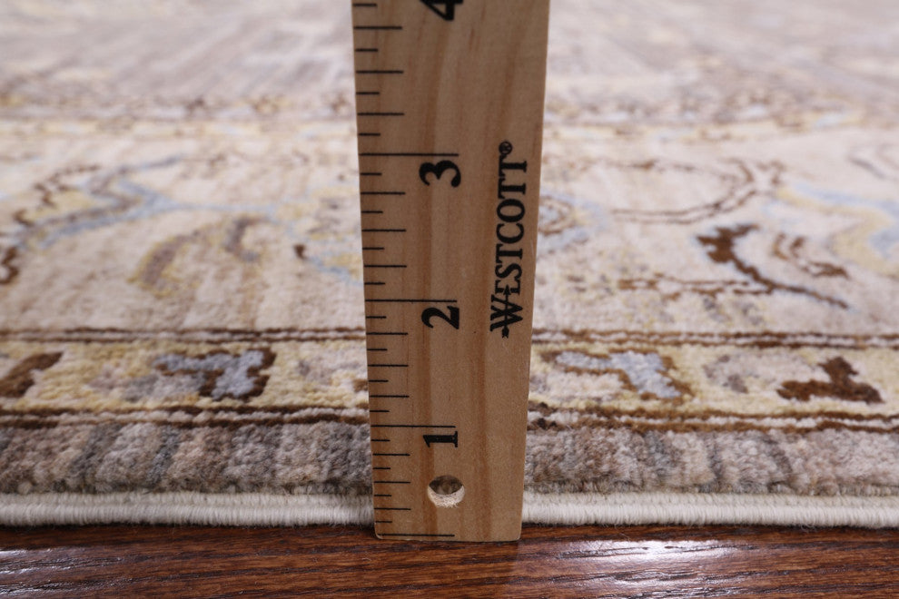 8' 5" X 9' 10" Natural Peshawar Hand Knotted Rug Q4426