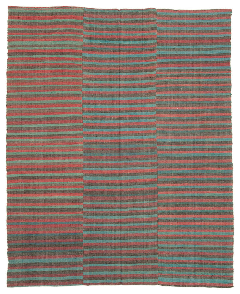 Rug N Carpet - Handmade Oriental 7' 1'' x 8' 10'' Unique Wool Kilim Rug