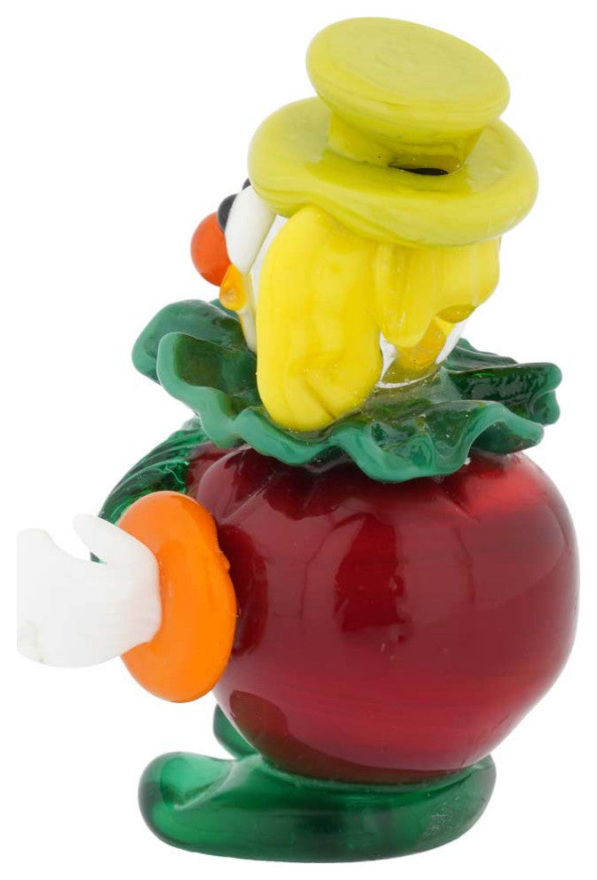 GlassOfVenice Murano Glass Small Clown - Red Apple