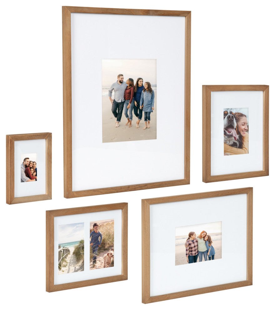 Gallery Wall Matted Picture Frame Set, Natural