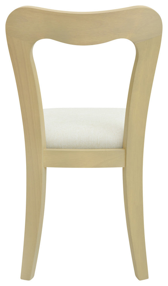 GDF Studio Modern Open Back Dining Chair, Set of 2, Light Ash/Beige