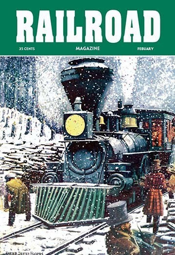 Railroad Magazine: Through the Snow, 1952- Gallery Wrapped Canvas Art 28" x 42"
