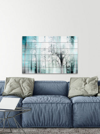 "Wild Trees" UV Ink Print on White Wood, 45"x30"