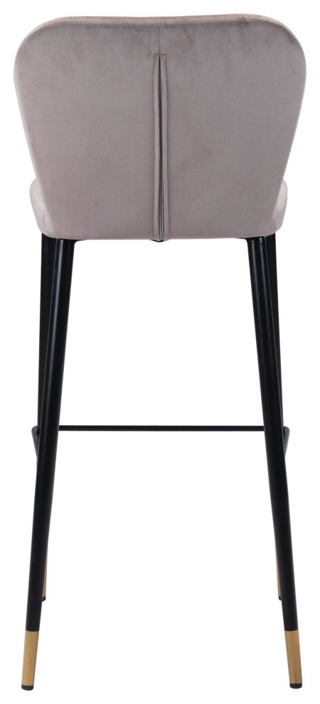 Bar Stool Chair Barstool, Faux Vinyl Leather, Steel, Gray, Black, Gold