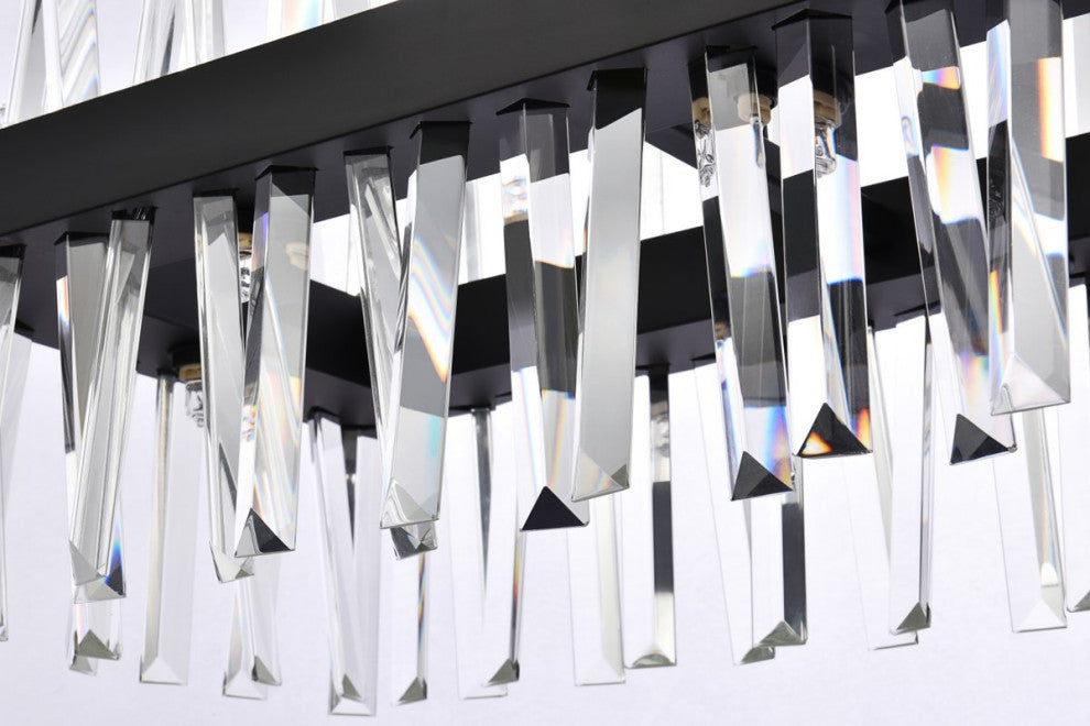 Modern Black 20-Light Chandelier