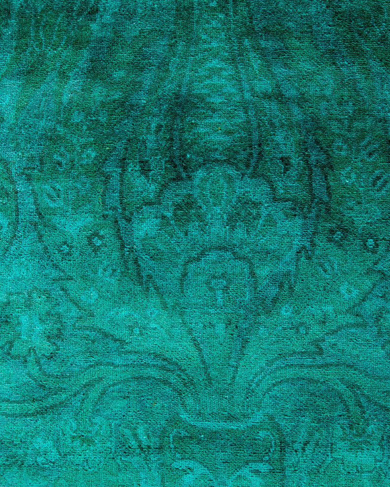 Fine Vibrance, One-of-a-Kind Hand-Knotted Area Rug Green, 5'3"x7'10"