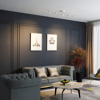 Vidalite Shura 5 Head LED Flush Mount FIxed Track Light, White