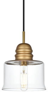 Elegant Lighting LD2253 Kenna 7"W Mini Pendant - Satin Gold