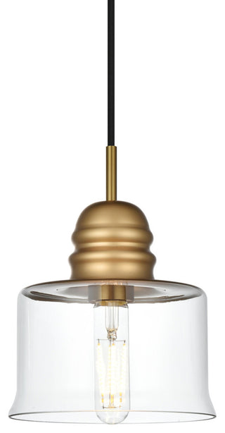 Elegant Lighting LD2253 Kenna 7"W Mini Pendant - Satin Gold