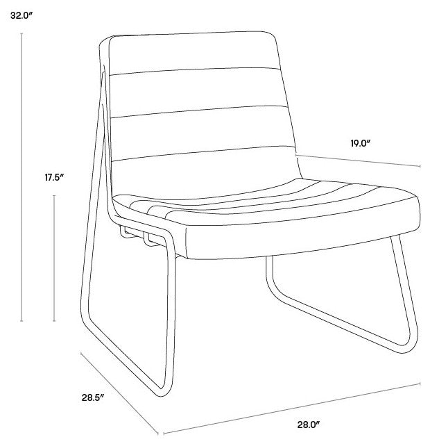 Anton Lounge Chair, Bravo Cognac