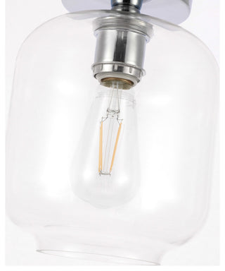 Elegant Lighting LD2270 Collier 7"W Semi-flush Ceiling Fixture - Brass