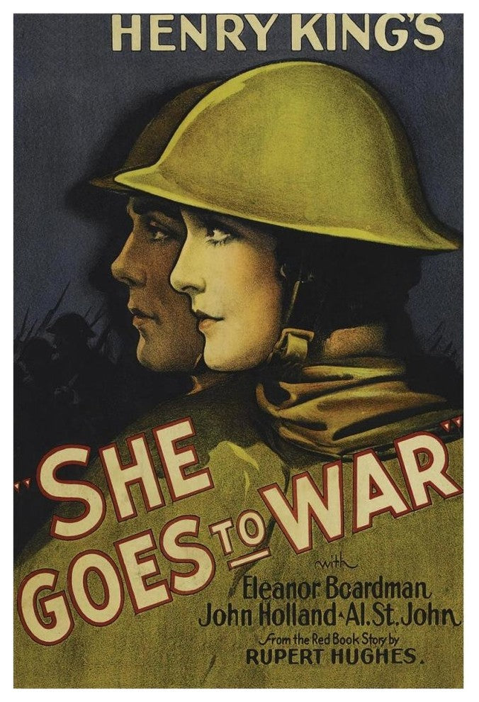 "Vintage Film Posters: She Goes to War" Digital Paper Print, 42"x62"